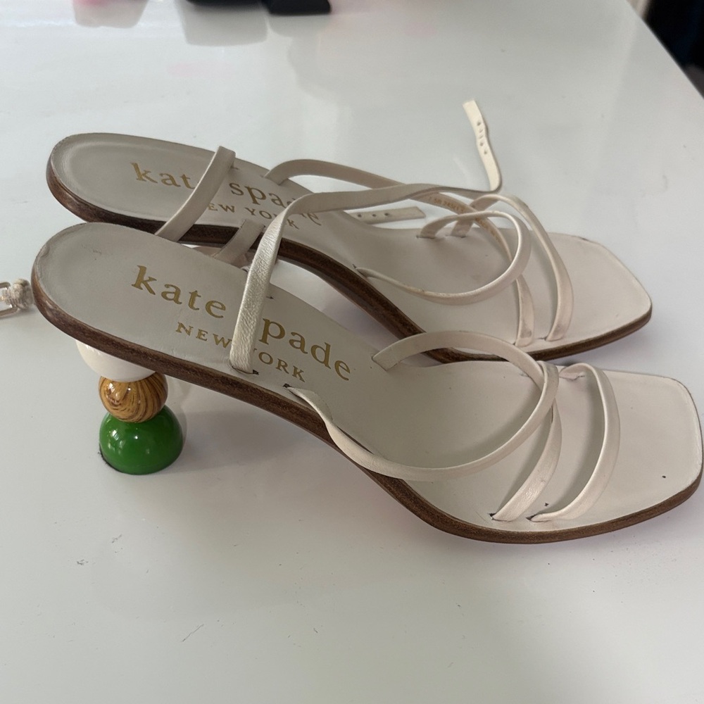 Kate Spade White Strappy Sandals